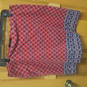 Talbots size 16 skirt red with navy